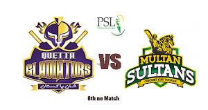 PSL4: Quetta Gladiators vs Multan Sultans